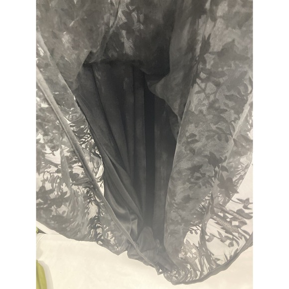 Flycurvy Black Lace & Velvet 3/4 Sleeve Maxi Dress Zipper Back Plus Size 3XL NWT - Picture 6 of 13